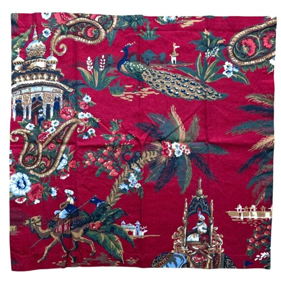 6 Pottery Barn Napkins Spice Route Chinoiserie Red Elephant Camel Peacock India - Picture 8 of 13